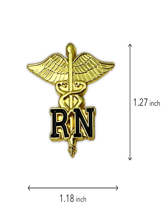 PinMaze Registered Nurse Emblem Lapel Pin - Letters on Caduceus Brooch - RN Medical Ceremonie Clip - Image 4